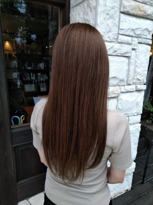 秋色ベージュヘアカラー