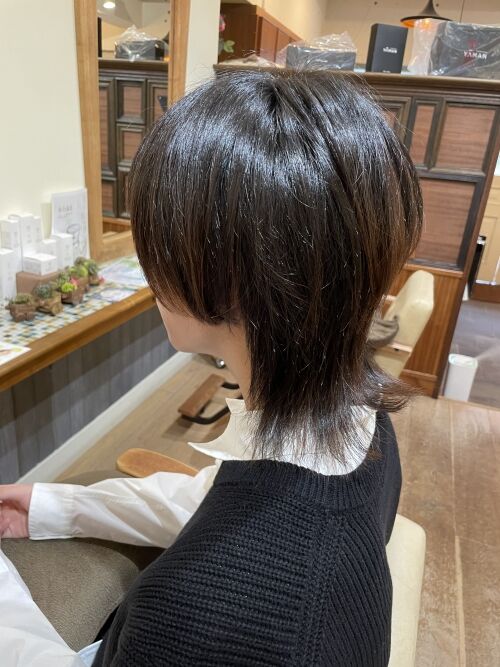 メンズ　ウルフカット