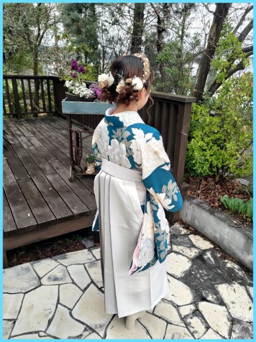 ひびきの　美容室　　袴ヘアセット